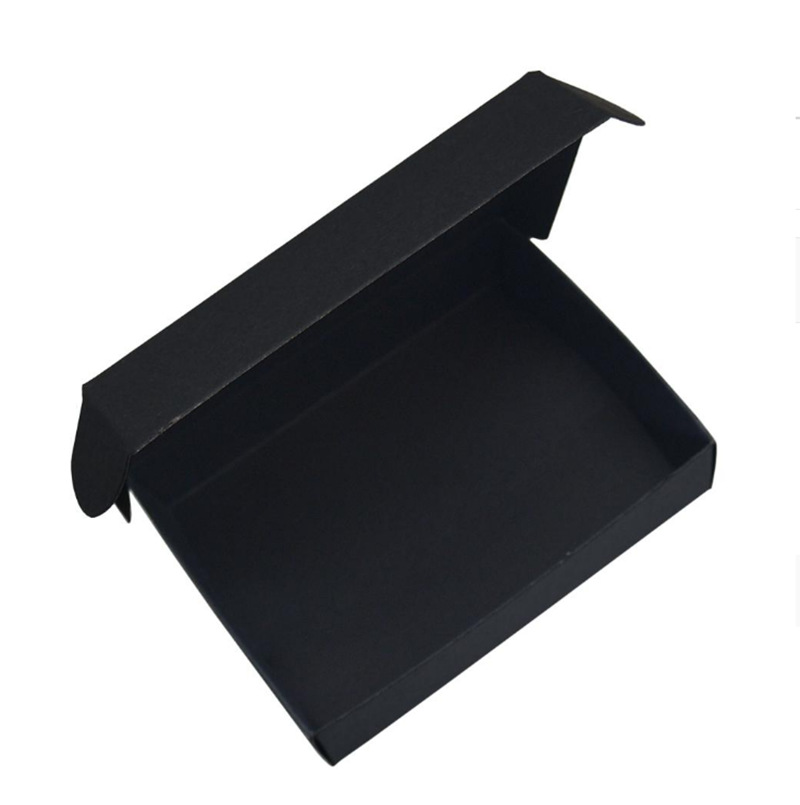 定制可折叠黑色牛皮纸可烫金压花uv飞机盒