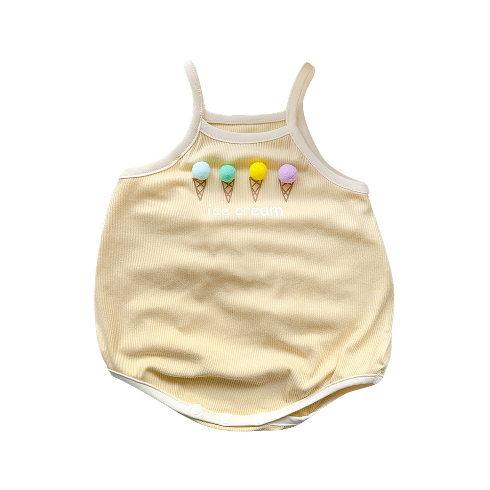 Ropa de pedo con tirantes para bebé, verano ins, ropa fina de dopamina, bebé de 0-2 años, chaleco dulce, mamelito