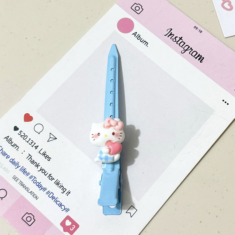 新しい漫画猫ポジショニングクリップ女の子甘いワンラインクリップかわいい学生サイド前髪クリップヘアアクセサリーヘアピン|undefined