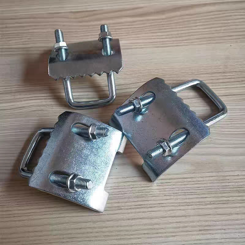 抗震支架带齿压板工字钢固定夹C型钢压板U型卡扣钢结构梁夹