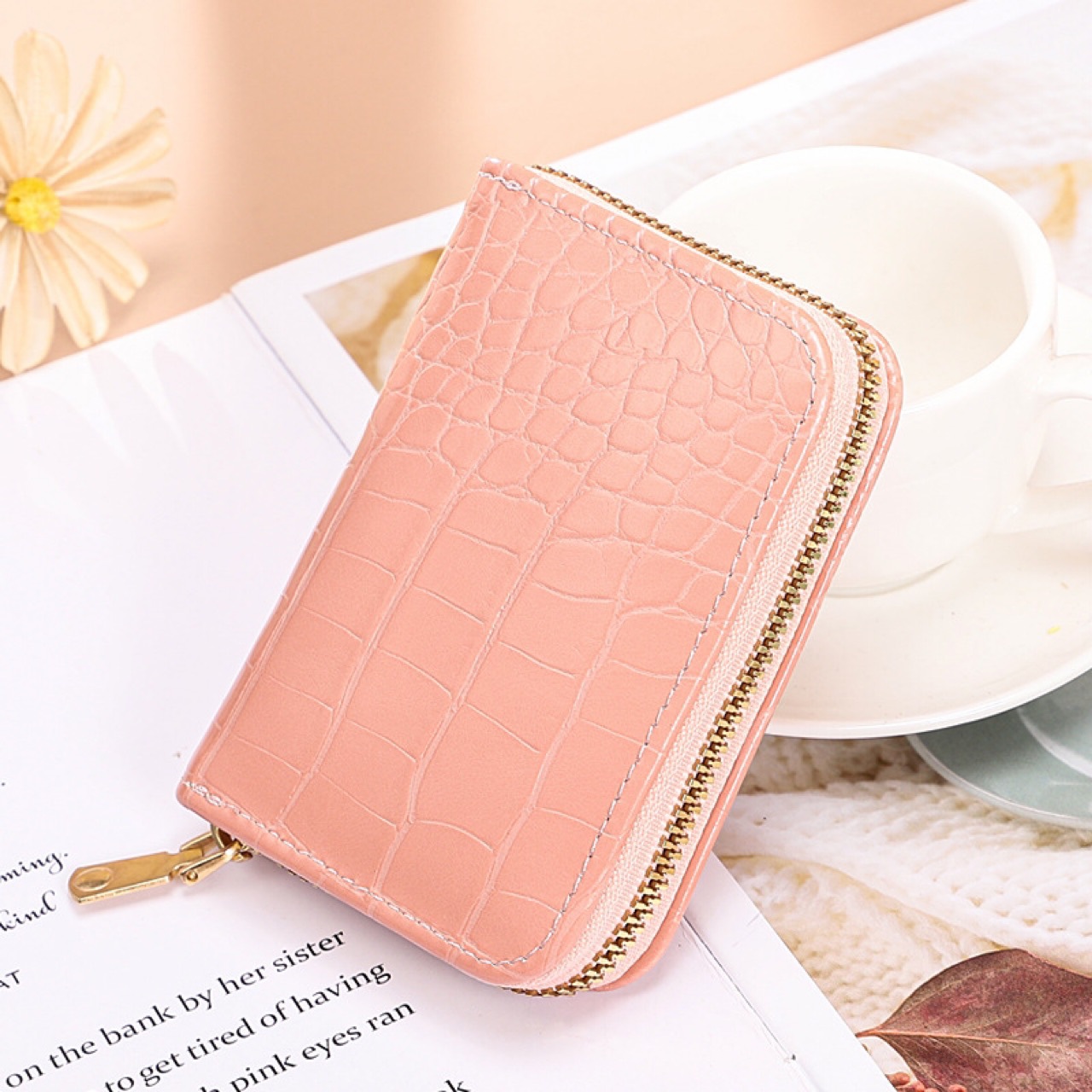 Unisex Crocodile Pu Leather Zipper Card Holders display picture 8