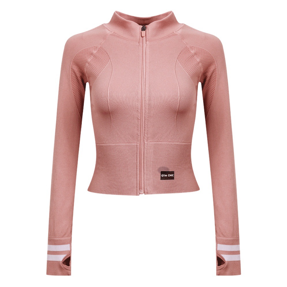 Chaqueta de yoga deportiva de otoño e invierno para adelgazar ropa de Yoga de secado rápido de manga larga para correr ropa de fitness de entrenamiento