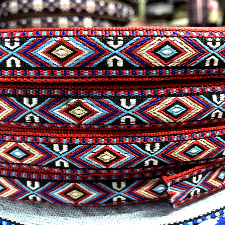 厂家直供复古民族风提花织带服饰箱包吉它背带头带服装装饰辅料