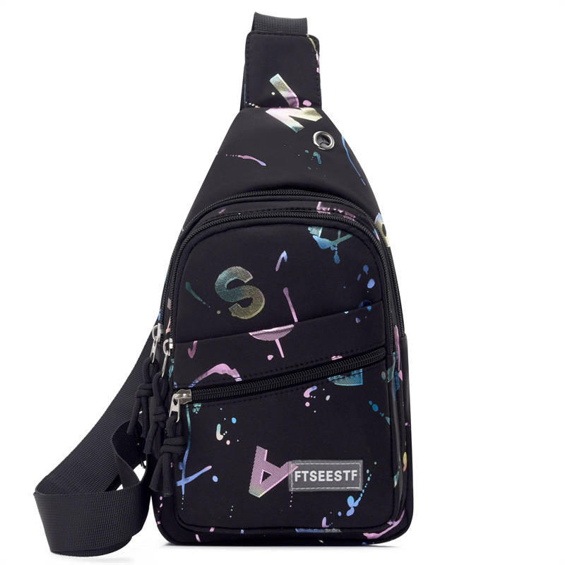 Nuevo bolso de pecho de mujer transfronterizo, moda simple y ligera, bolso de hombro multicapa portátil para viajar, bolso de mochila de teléfono móvil práctico