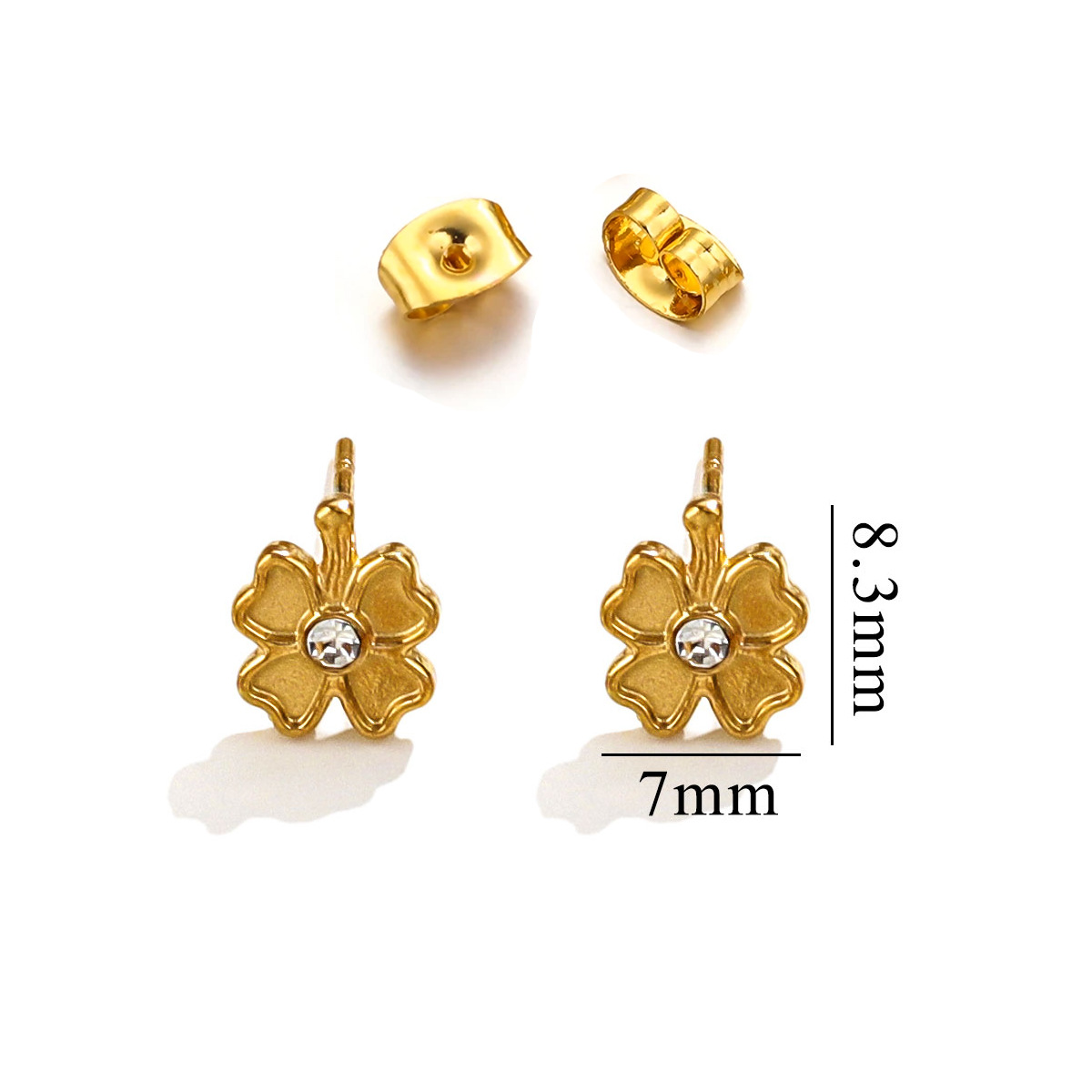 Acero inoxidable Moda europea y americana Personalidad Pendientes retro desgastados Luna Estrella Amor Rayo Pendientes de diamantes Acero de titanio