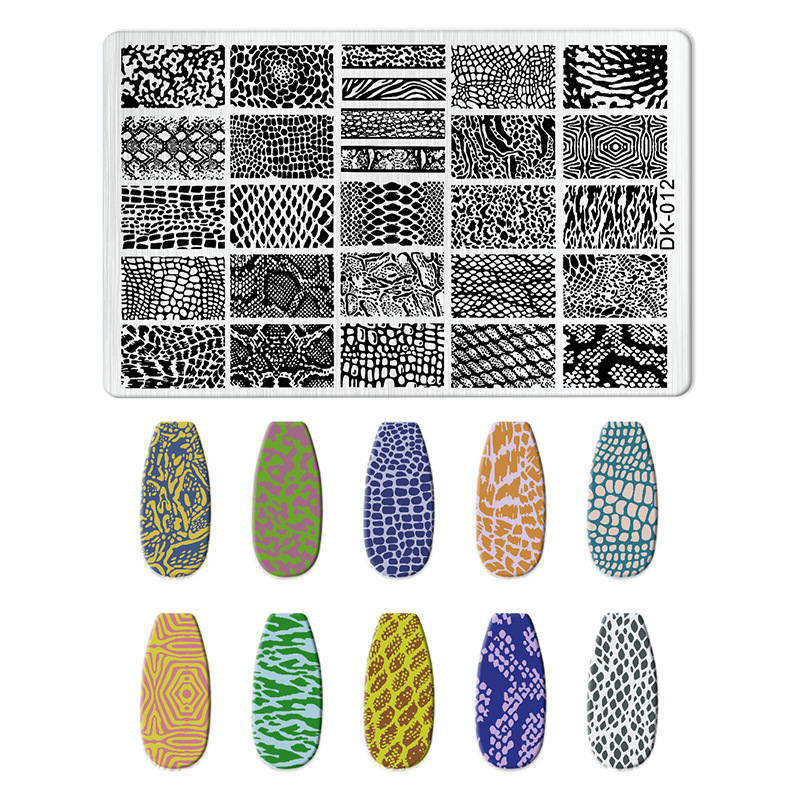 Cross-Border Printing Templates for Nail Art, Rectangular Plates for Painting, New Designs in Stock, Wholesale Accessories in Multiple Colors