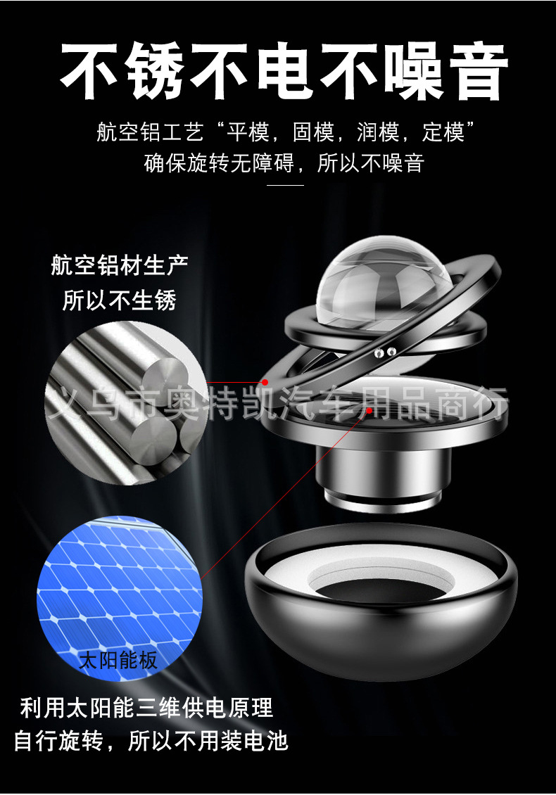 Car Aromatherapy Car Perfume Car Fragrance Long-Lasting Interstellar Vast Car Interior Decoration Solar Suspension Ornaments