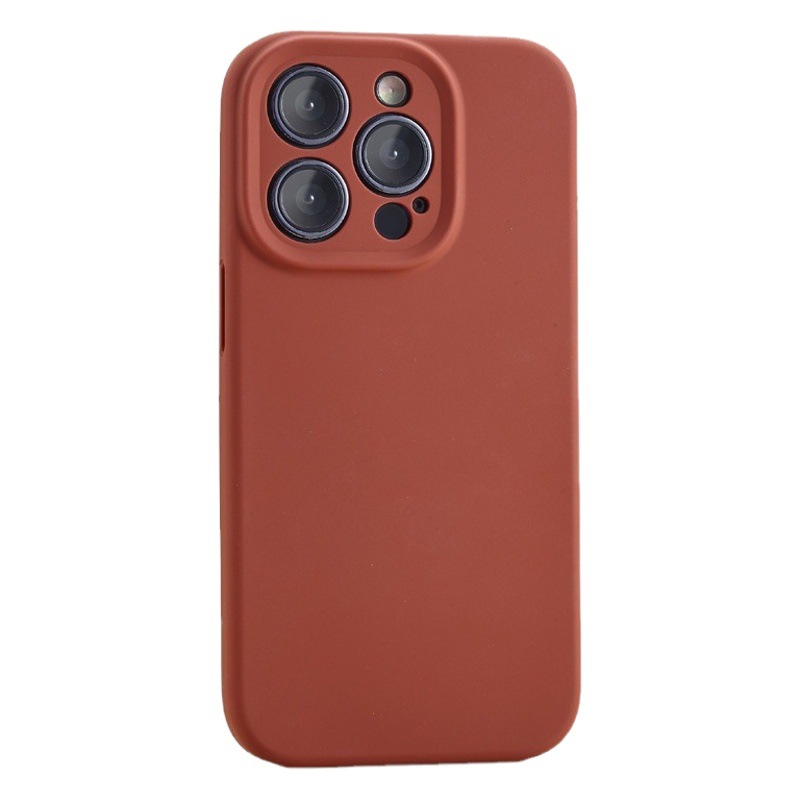 Aplicable a la carcasa del teléfono móvil iPhone15promax oficial silicona líquida todo incluido lente de agujero fino Apple 14 cubierta protectora