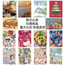 爆款可爱搞笑动漫卡通 DIY海绵宝宝数字油画礼物摆摊30*40