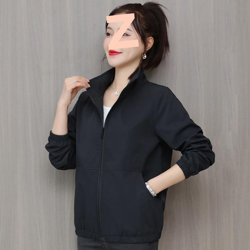 外套女2025春秋新款韩版宽松百搭立领工装夹克妈妈装潮工厂直销热|undefined