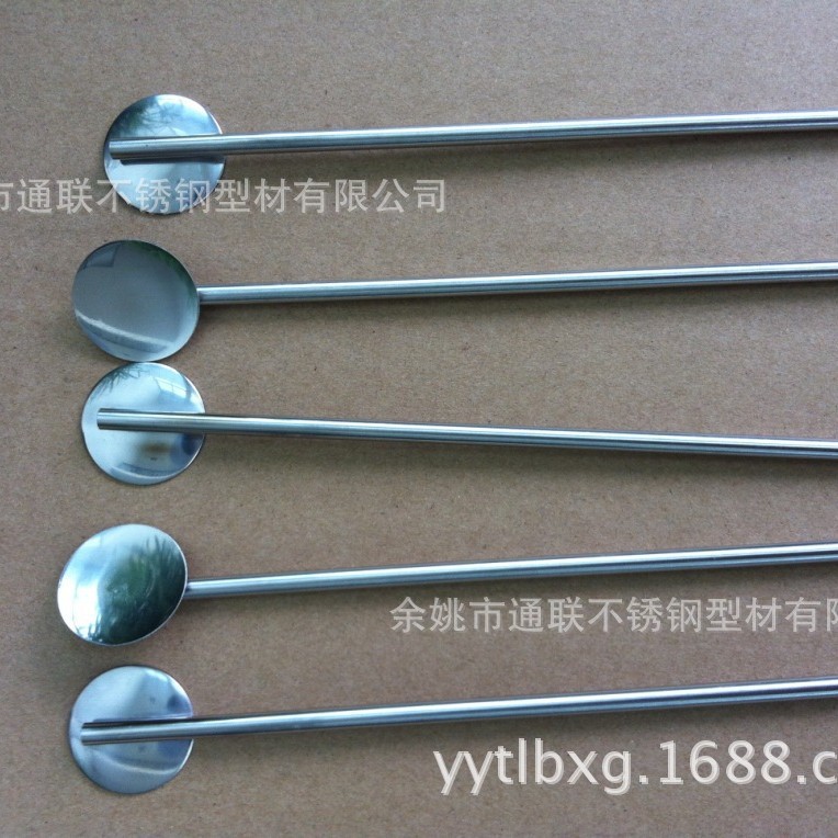 供应304弯式心形不锈钢吸管勺  手工抛光卫生环保