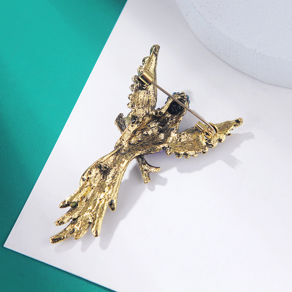 Retro Style Retro Pin Eagle Alloy Plating Inlay Rhinestones Unisex Brooches