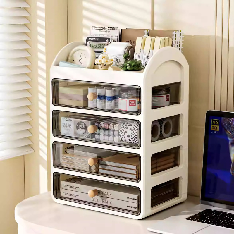Drawer-Type Storage Box Office Workstation Stationery Notebook Storage Cabinet Large Capacity Odor-Free Storage Box