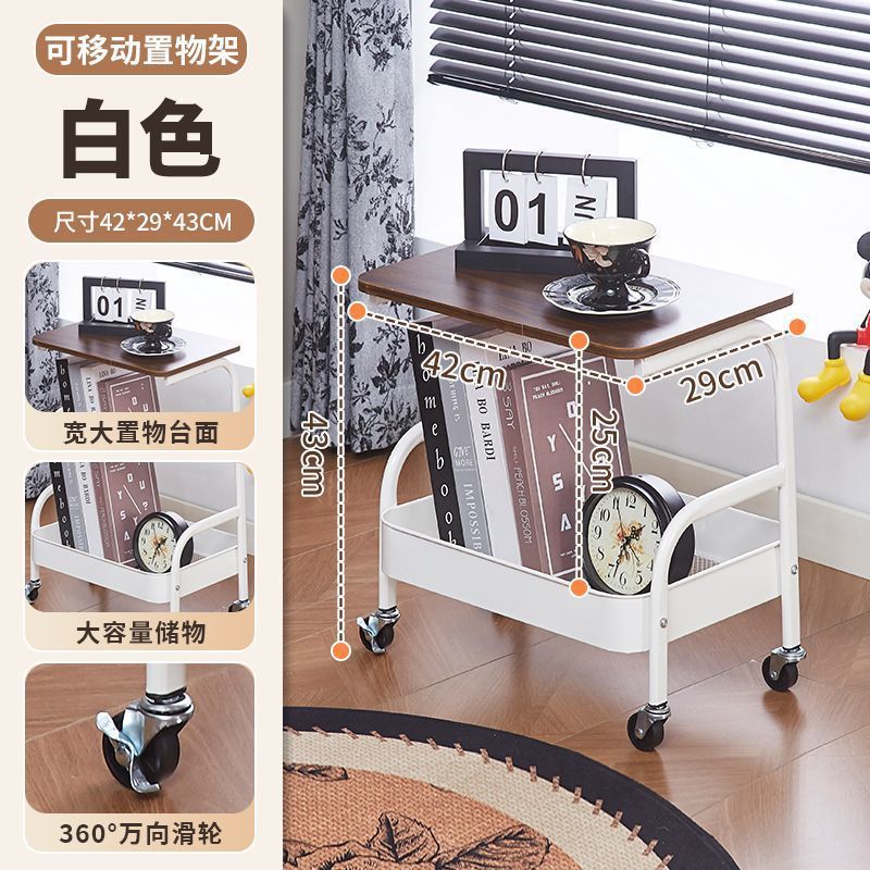 Fábrica directa de decoraciones de agua sala de estar sofá lado varios carritos creativos almacenamiento móvil con ruedas mesa de té dormitorio doméstico image 9