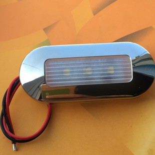 E013106 white blue light stainless steel left and right side lights ship yacht accessories, LED yacht saloon car walkway