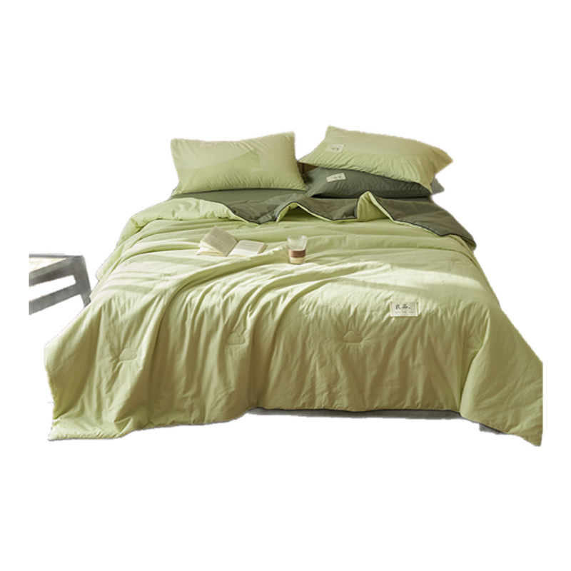 Colcha fresca de verano de fibra de soja de algodón, colcha de aire acondicionado de algodón puro, colcha de verano lavable de cuatro piezas, núcleo de colcha de verano