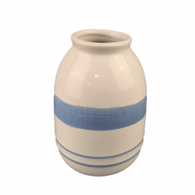 Jarrón nórdico pintado a mano, jarrón de cerámica para flores secas, adorno decorativo para el hogar estilo INS, jarrón grande hidropónico hecho a mano en colores Morandi.