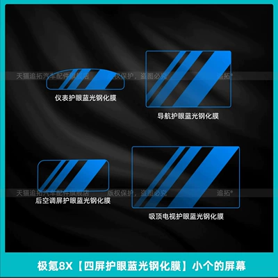 screen, tempered glass film for the central – Car interior film - jikrypton-8xfour-screen-eye-protection-blue-light-tempered-filmsmall-screen