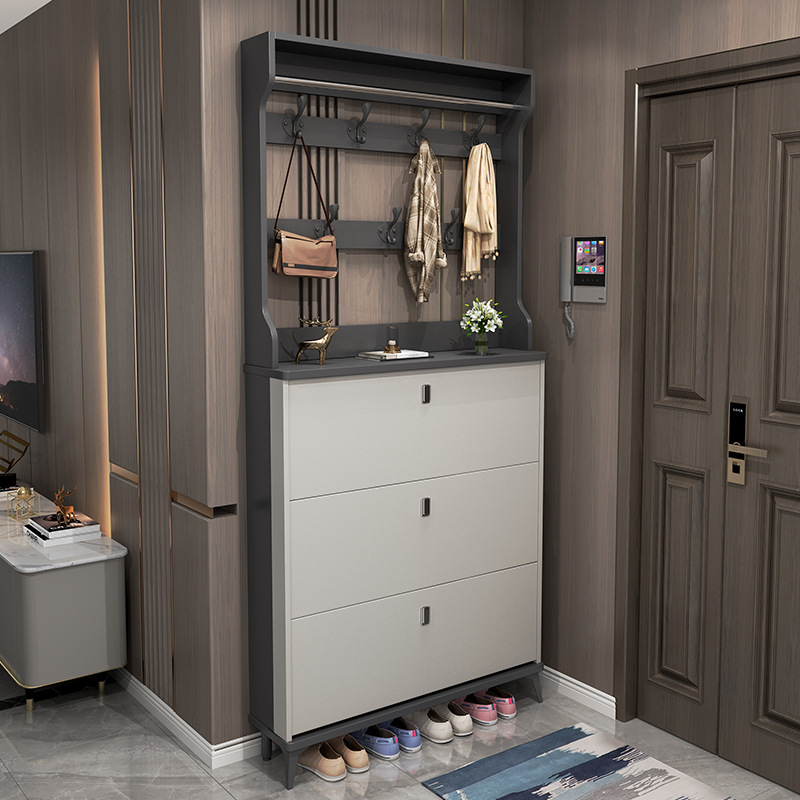 Wholesale shoe cabinet flipper ultra-thin 17cm light luxury household door entry economical large capacity storage entrance hall cabinet 