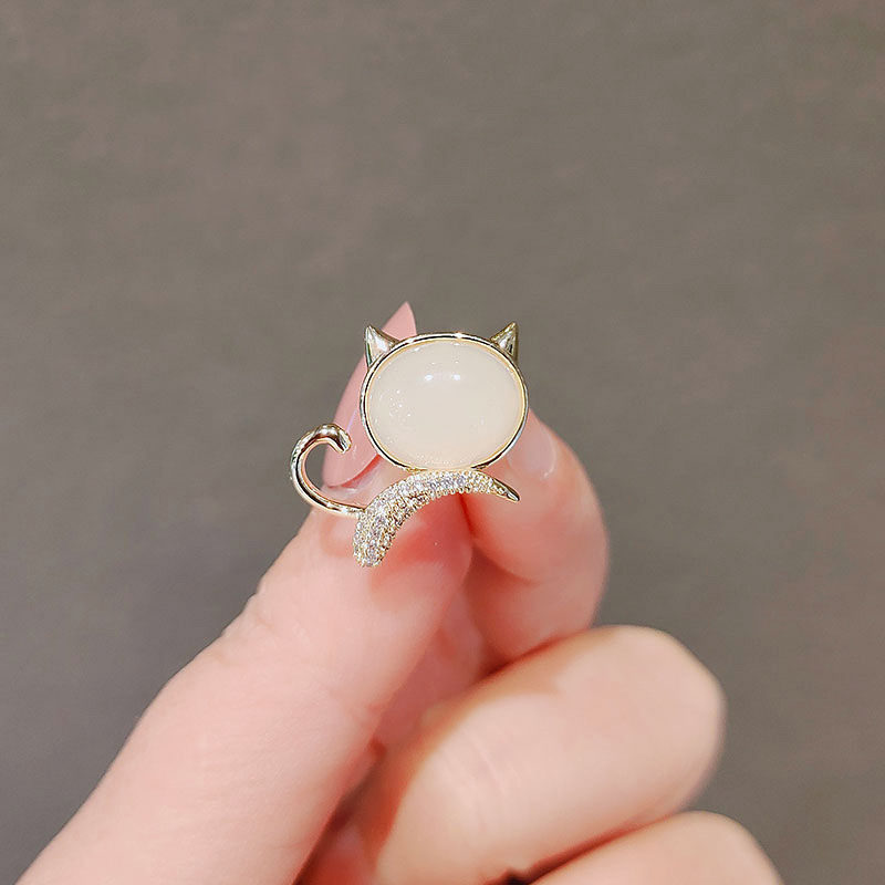 Simple anti-exposición pequeño pecho pin hebilla todo partido Opal collar camisa cardigan collar pin accesorios unisex