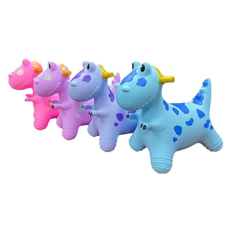 Nuevo caballo de salto pintado caballo de salto unicornio juguetes inflables montar para niños engrosar caballo de piel