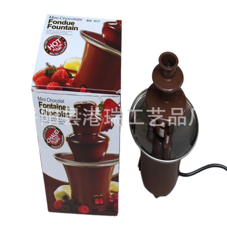 Suministro directo transfronterizo de máquina de fuente de chocolate de tres niveles/máquina de fondue de chocolate/torre de derretimiento de chocolate casera/horno de fusión