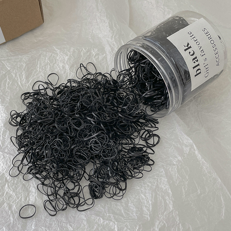 Pequeña banda de goma disponible negra para las mujeres, alta banda de goma elástico y durable, Banda del pelo, Banda del pelo para las muchachas