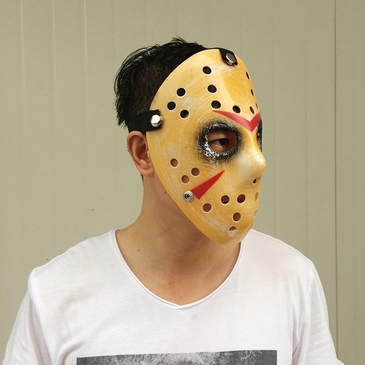 Máscara de Halloween mascarada espesado Jason Cosplay divertido completo cara masculina rendimiento props