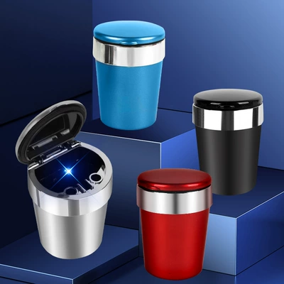 with lid LED light — Car ashtray