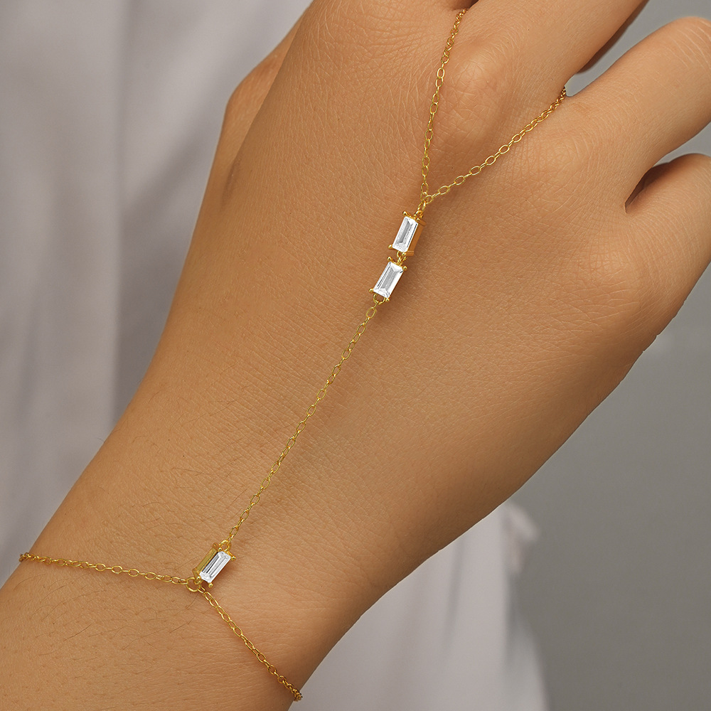 925 sterling silver Chain Material 1 Piece Quantity 925 Sterling Silver Bracelets Simple Style Shiny
