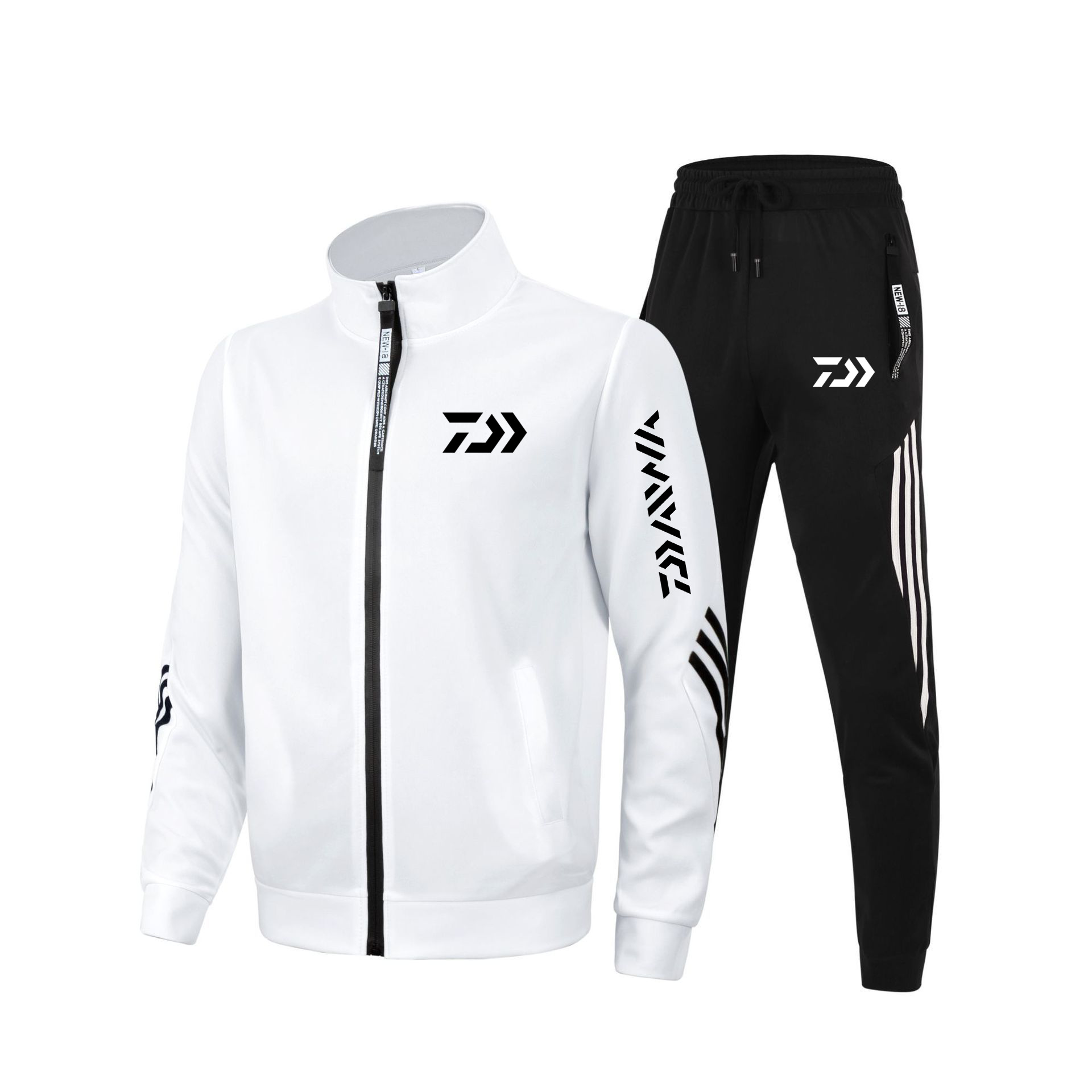 001 2023 Spring And Autumn New Men's Casual Zipper Jacket Unisex Outdoor Running Sports Set_voghion.com