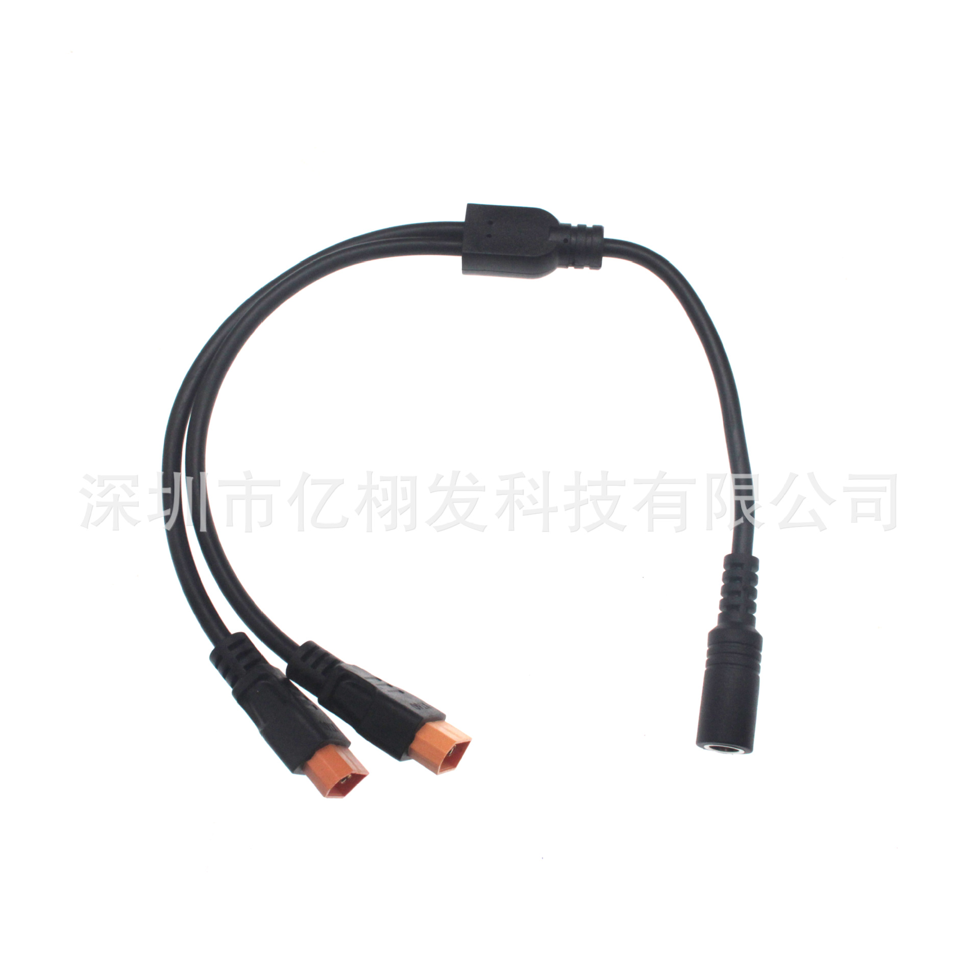 DC母头转双XT60公头电源线 一分二航模电源端子线5521母 6530母