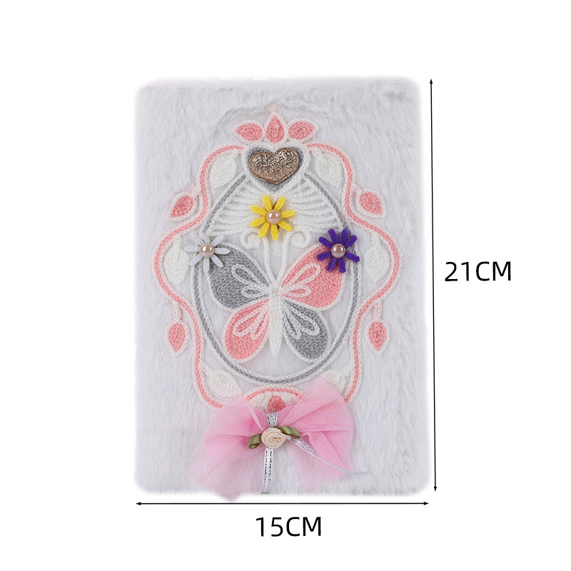 En stock lindo Flor de peluche libro estudiante cumpleaños graduación regalo libreta creativa chica dibujos animados diario libro