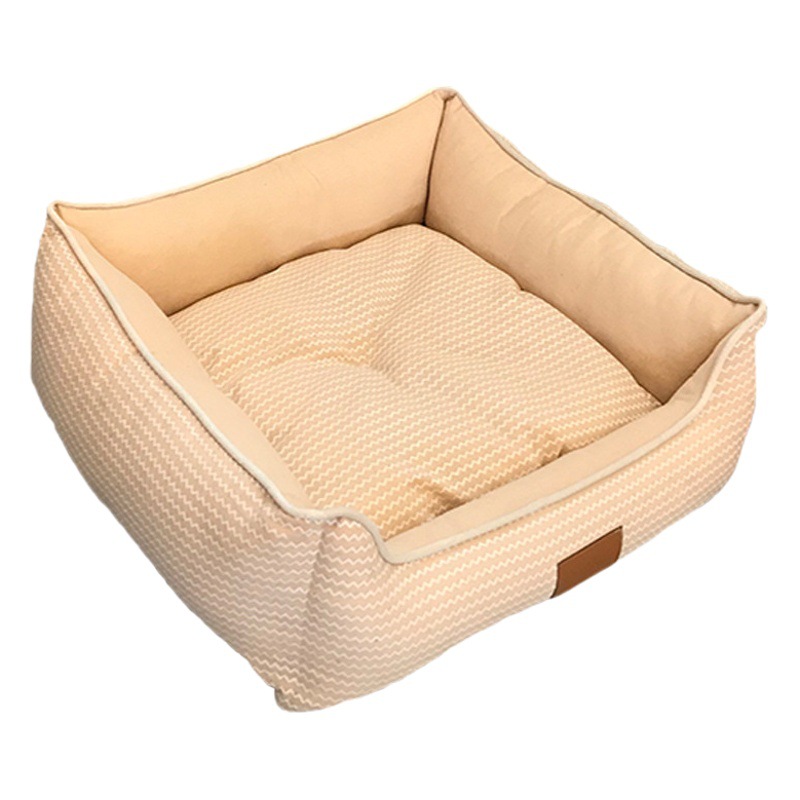 Plaza perrera Amazon nuevo extraíble y lavable gato nido mascota nido estera verano transpirable algodón Lino mascota estera transfronteriza