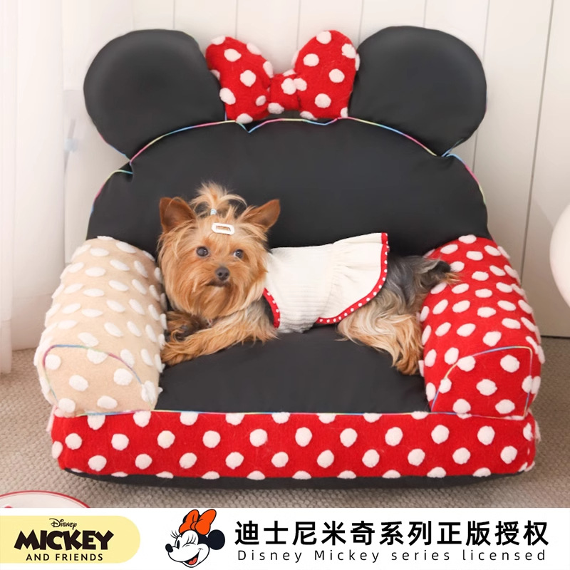 Disney serie Mickey perros cuatro estaciones sofá mini universal mascotas desmontables almohadilla de verano suministros para gatos