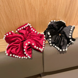 Резинка для волос из жемчуга, аксессуар для волос, ретро хвостик, изысканный стиль, городской стиль, французский ретро стиль