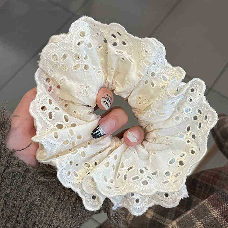 韩系莫兰迪纯色布料ins发饰泡泡纱头绳皮筋发绳气质头花大肠发圈|undefined