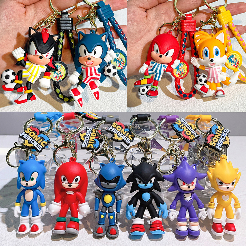 2025 New Mouse Sonic Keychain Car Anime Cartoon Key Pendant Doll Bag Pendant Keychain