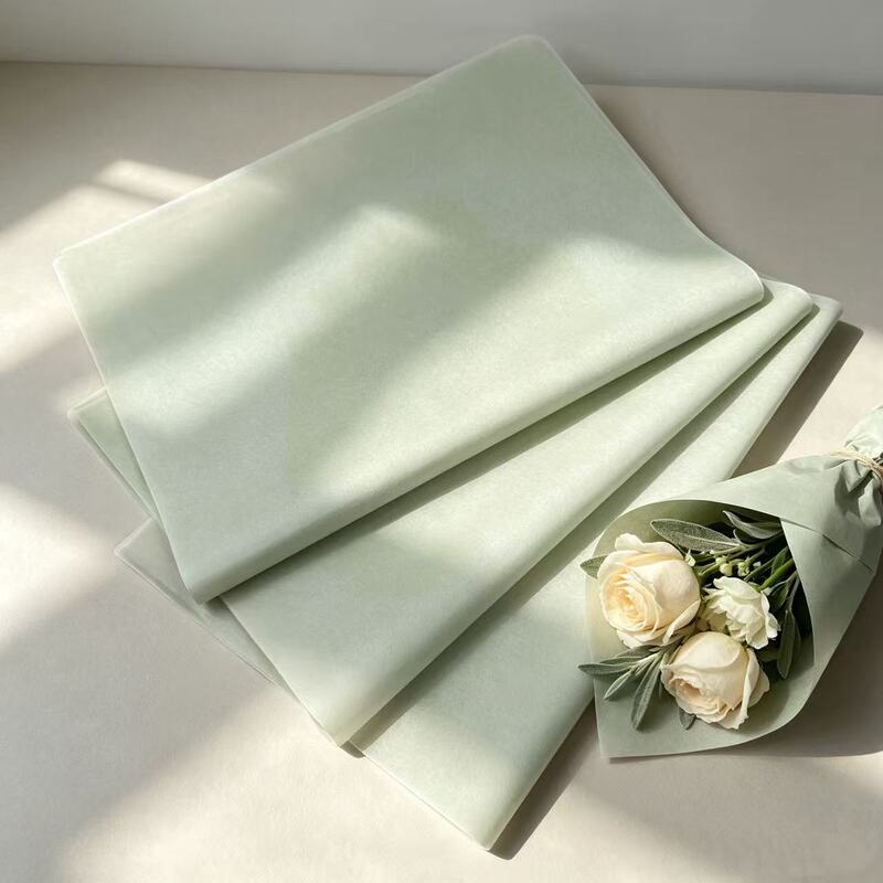 Sage green pear 14g copy paper floral wrapping paper gift box lining thin paper wholesale in stock Sage green pear 14g copy paper floral wrapping paper gift box lining thin paper wholesale in stock