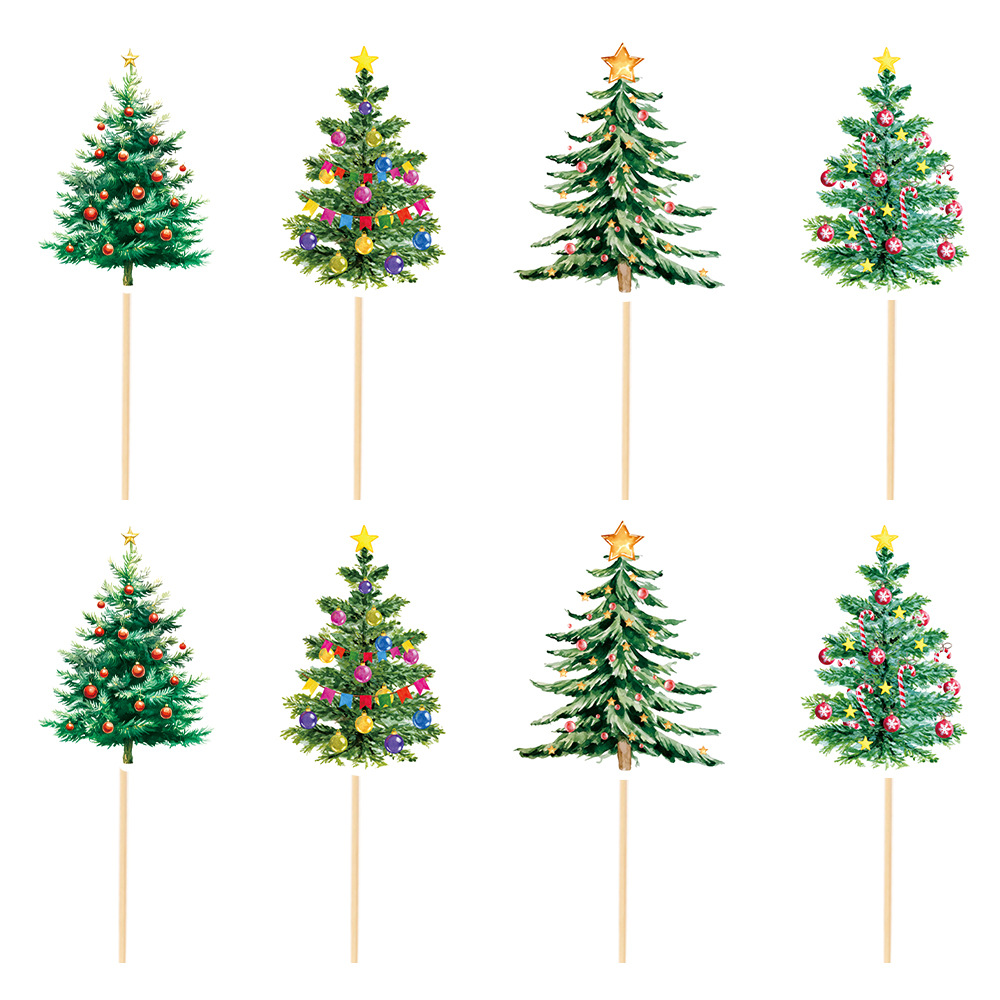 Nuevos productos de Amazon Decoración navideña Plug-in Árbol de Navidad Cupcake Pequeño Plug-in Decoración Plug-in