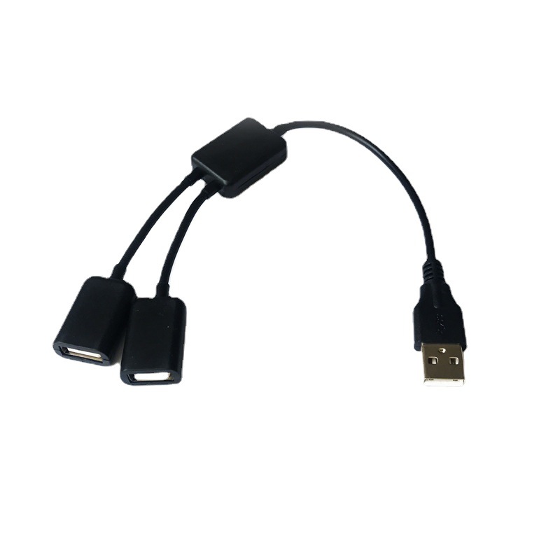Cable de datos USB de uno a dos, macho a doble hembra, OTG, expansión USB para computadora, divisor de teclado y ratón, concentrador USB