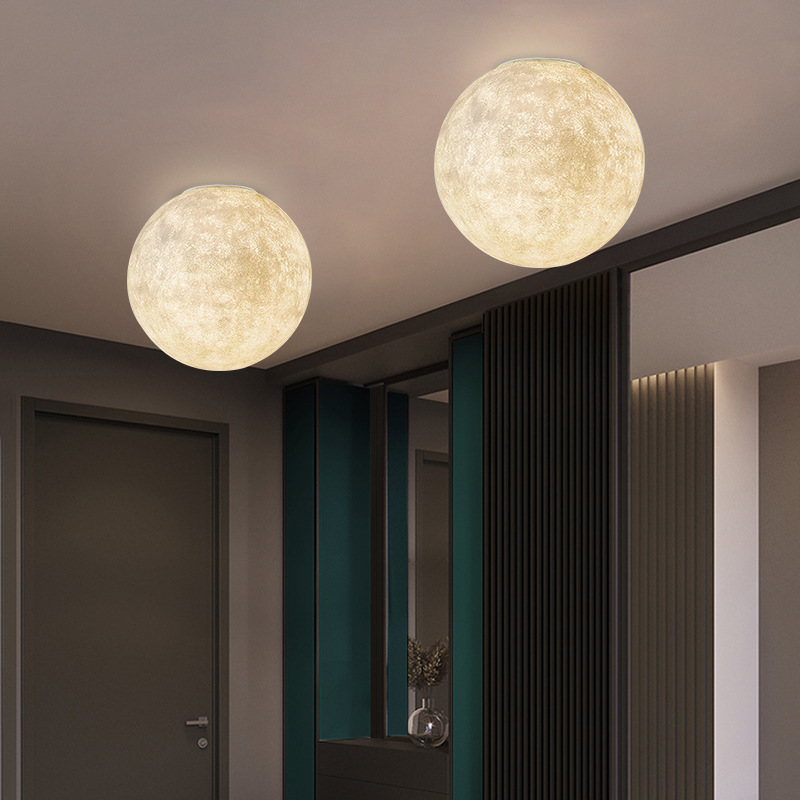 Lunar Light Large Modern Simple Aisle Corridor Ceiling Light Personalized Creative Internet Celebrity Children's Room Bedroom Moon Light Lunar Light Large Modern Simple Aisle Corridor Ceiling Light Personalized Creative Internet Celebrity Children's Room Bedroom Moon Light