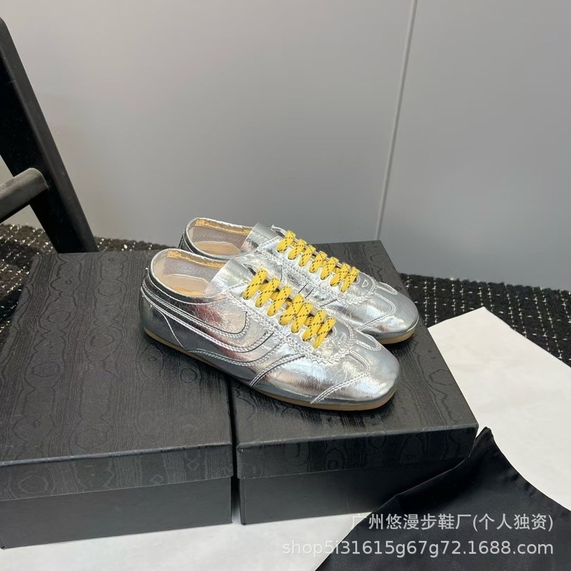 高版本DVN德训鞋女savi同款真皮复古圆头拼色情侣百搭运动休闲鞋|undefined