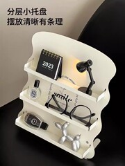 多層置物架多功能書桌上雜物辦公桌面收納架子梳妝檯化妝品整理架