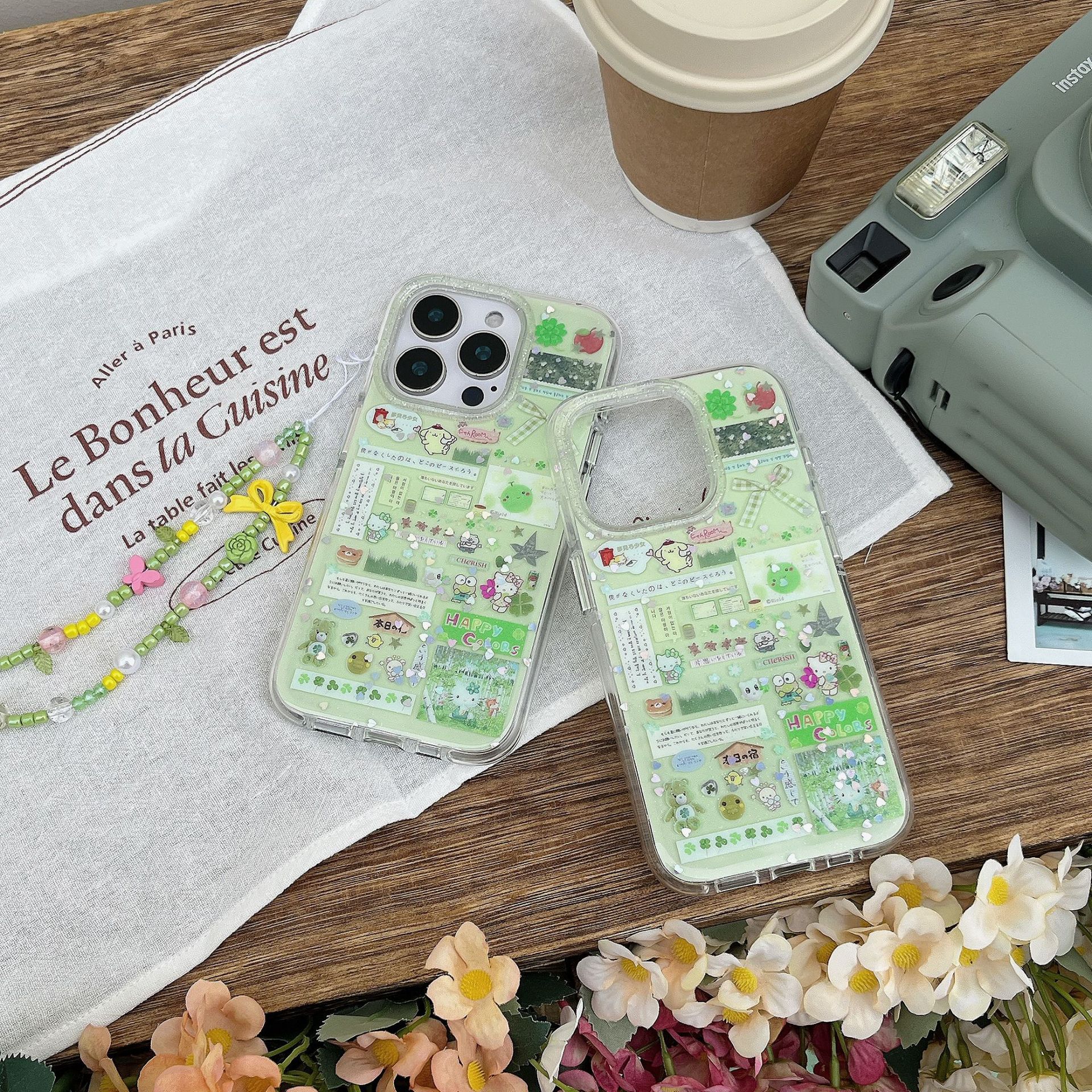 Summer nicho verde pantalla completa trébol de cuatro hojas para Apple 15/16Pro funda para teléfono móvil 14ProMax nuevo 13 mujeres