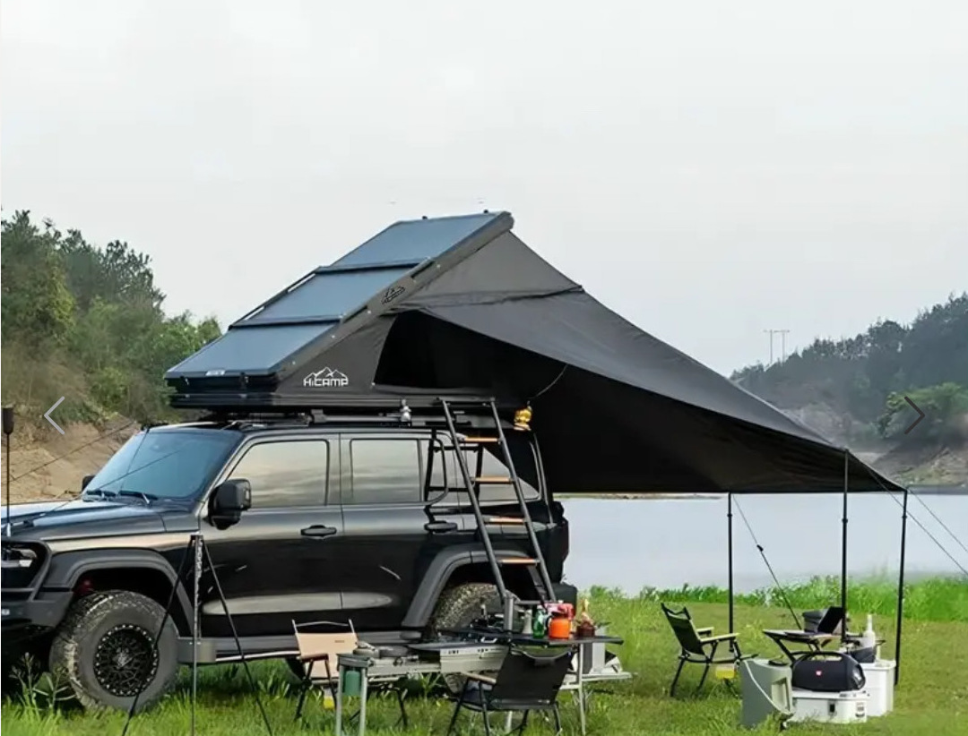 Carpa de techo automática de aleación de aluminio auto-conductora al aire libre RV plegable a prueba de agua camping viaje