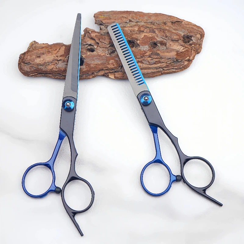bestseller Professional Hairdressing Scissors, Black And Blue Split-type Home Hair Cutting Tool_voghion.com