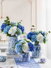 仿生干花绣球花花蓝色保湿手感花束客厅摆件摆设插花装饰假花