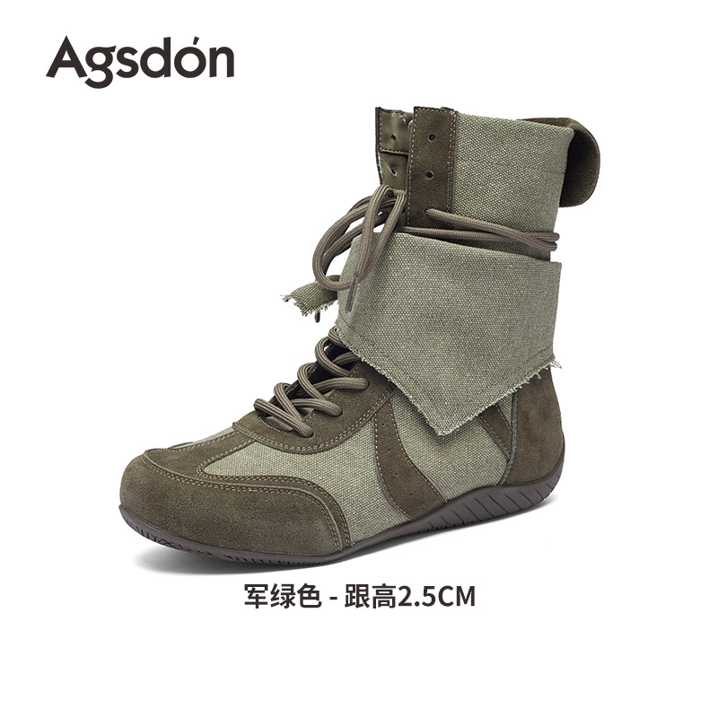 Botas de boxeo para mujeres 2026 nuevo otoño superfuego botas Martin retro botas cortas botas de moda de alto perfil