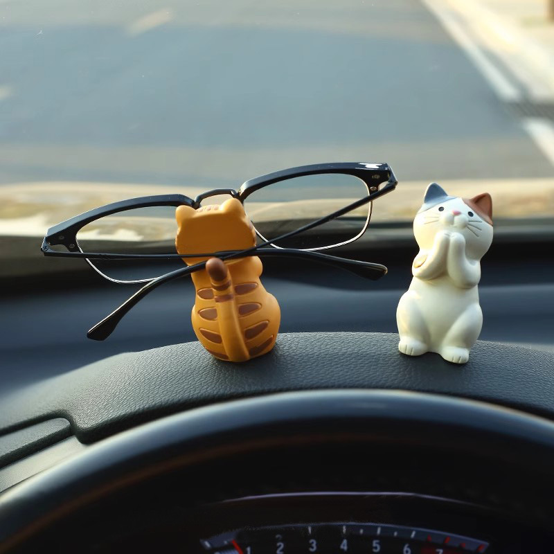 Multifunctional Car Glasses Holder, Funny Car Dashboard Storage Box, Car Sunglasses Clip, Card Holder
